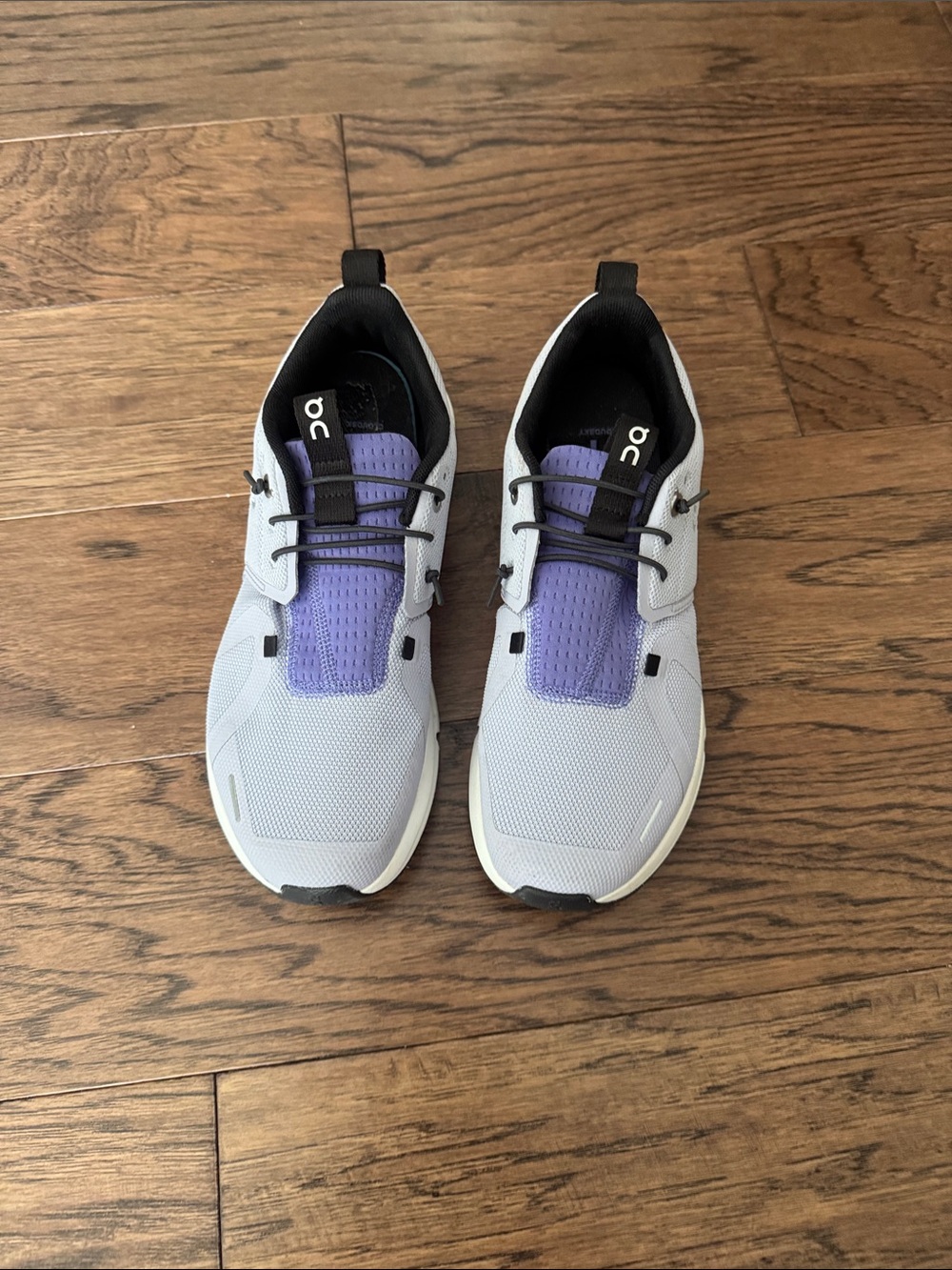 On Running Women's Light Gray and Purple Slip-On Sneakers